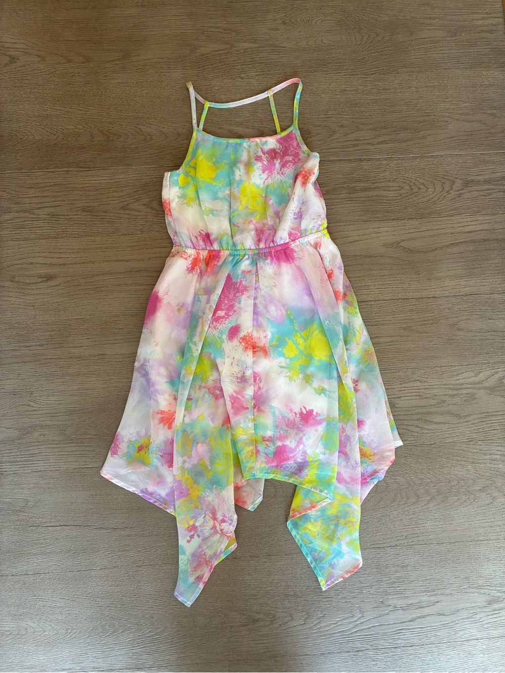 Children’s Place Pastel Tie-Dye Floral Strap Dress